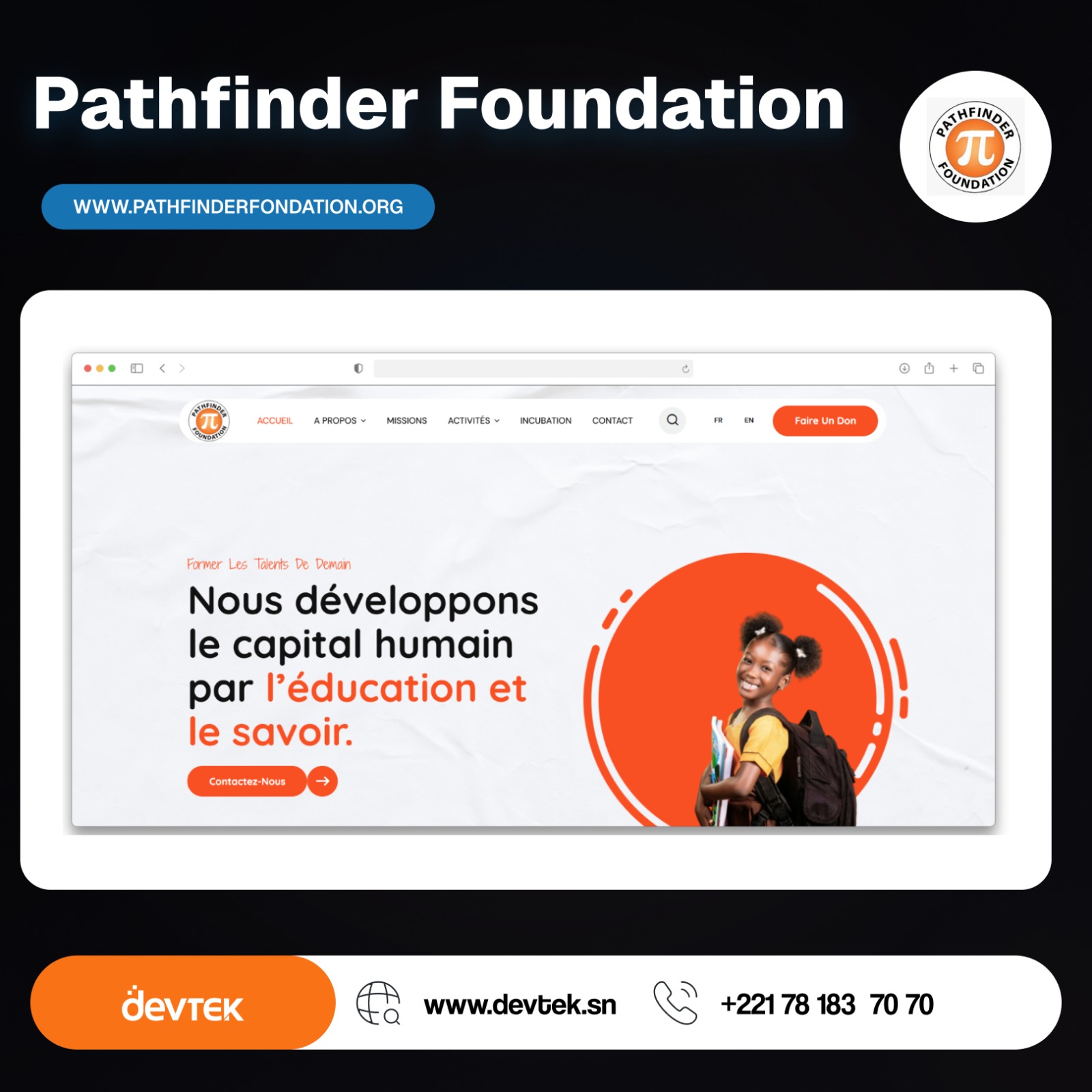 Site officiel de la Fondation Pathfinder
