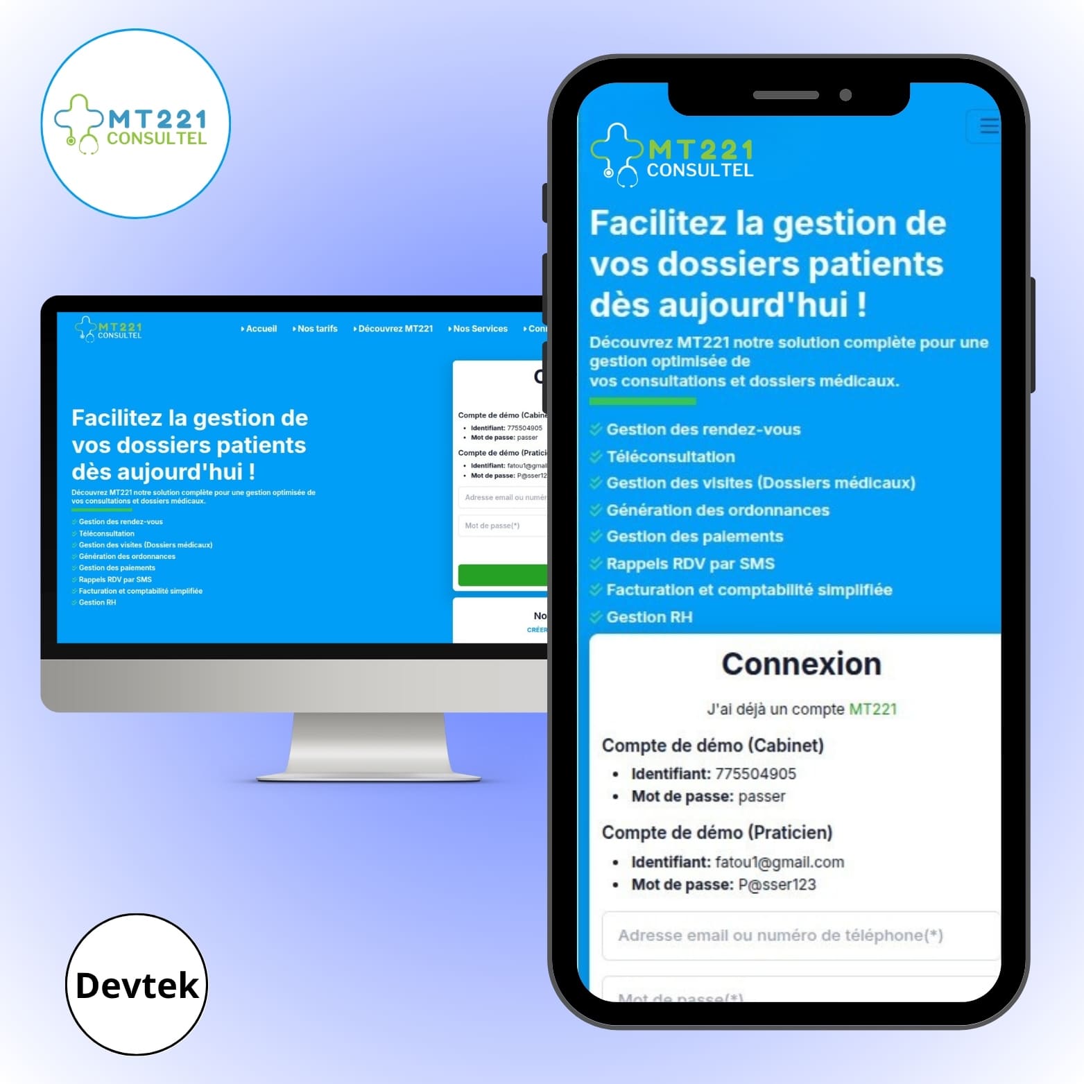 Consultel – Application mobile Android & iOS de téléconsultation